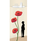 Anzac Cutlery Pouch w/3ply Napkin 85x200mm