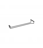 Glass Hanger 400mm Single Row Black