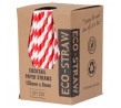 Red-White Cocktail Paper Straw