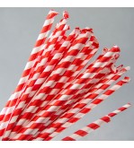 Red-White Cocktail Paper Straw