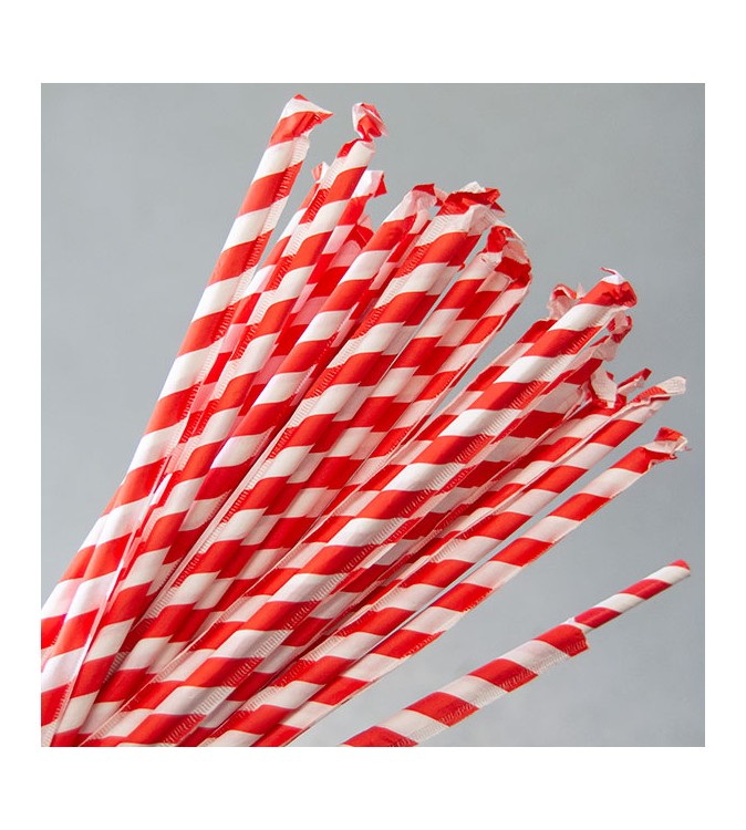 Red-White Cocktail Paper Straw