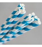 Blue-White Cocktail Paper Straw