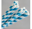 Blue-White Cocktail Paper Straw