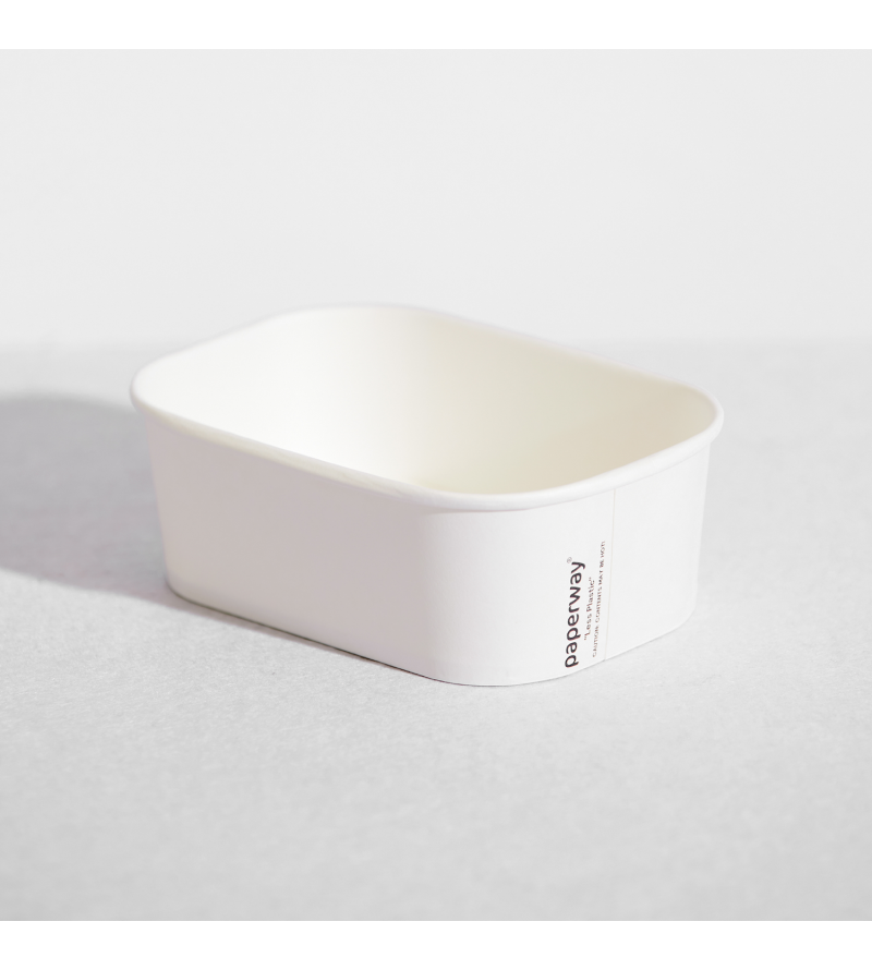 Paperway 750ml White Rectangular Paper Container