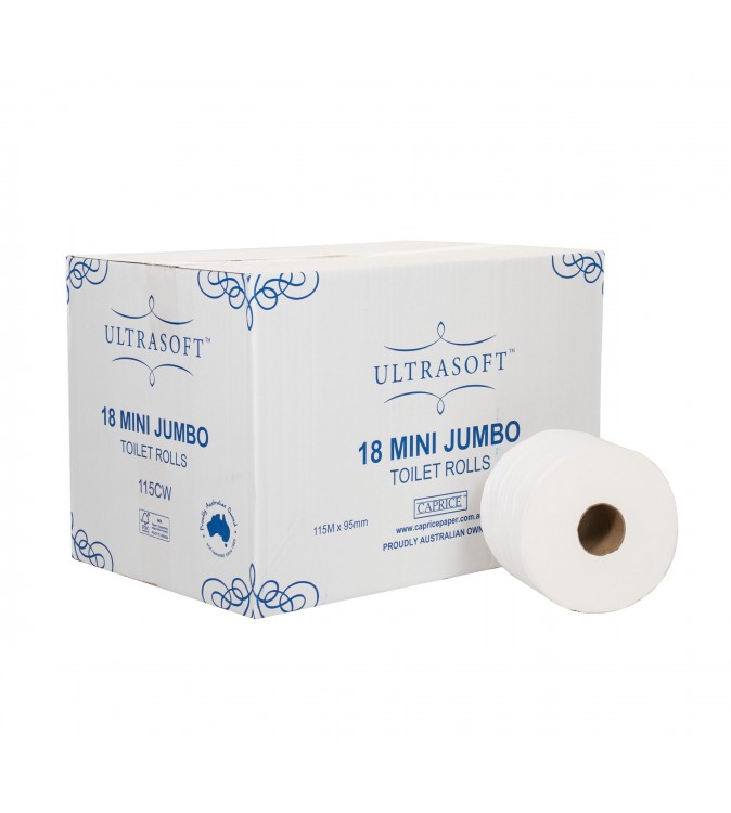 Caprice Ultrasoft Mini jumbo Toilet Roll 115m