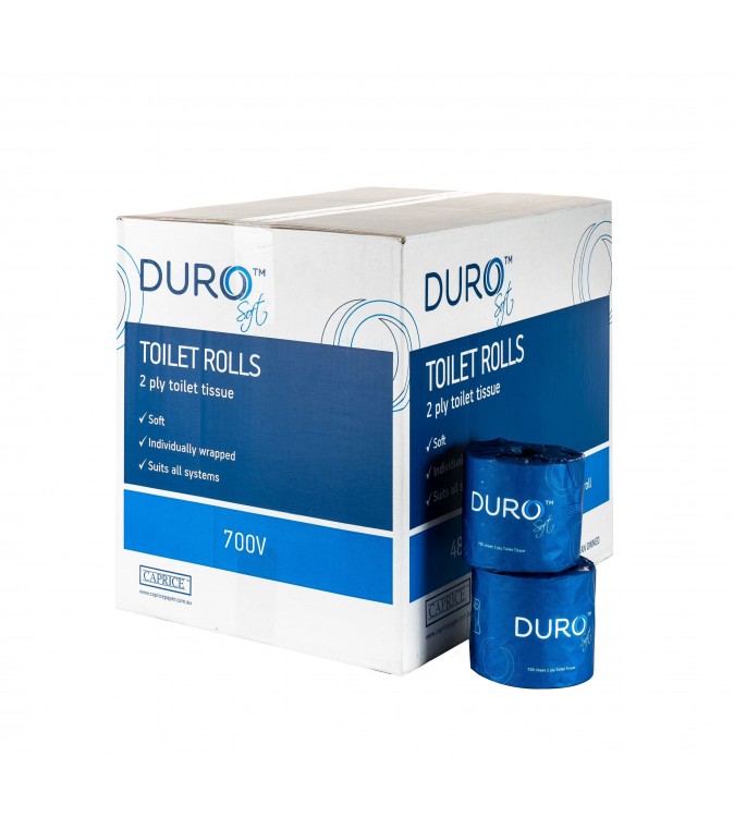 Caprice Duro 2ply 700 Sheet Toilet Roll Individually Wrapped
