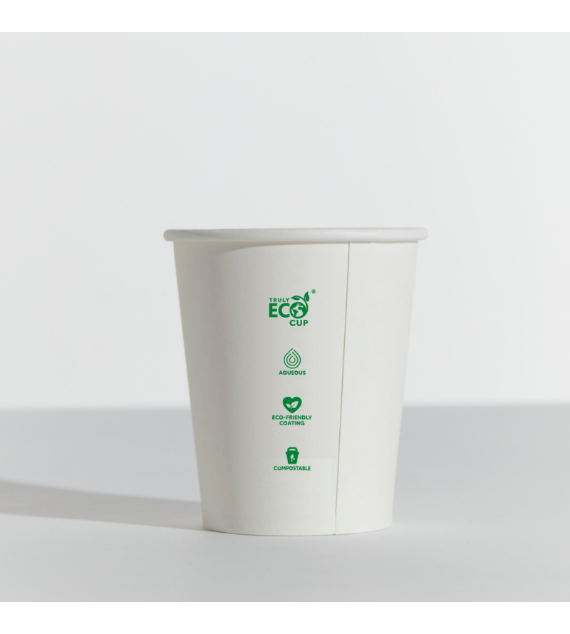 Truly Eco 8oz / 237ml Single Wall Cup White