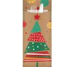 Yiassoo Christmas Kraft Cutlery Pouch w/3ply White Napkin 85x200mm