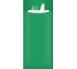 Yiassoo Green Cutlery Pouch w/3ply White Napkin 85x200mm