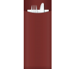 Yiassoo Bordeaux Cutlery Pouch w/3ply White Napkin 85x200mm