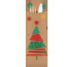 Yiassoo Xmas Kraft Cutlery Pouch Only 65x200mm