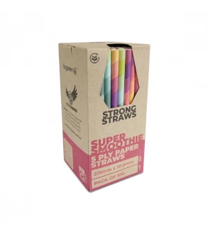 Mixed Colours 5ply Super Smoothie Paper Straw