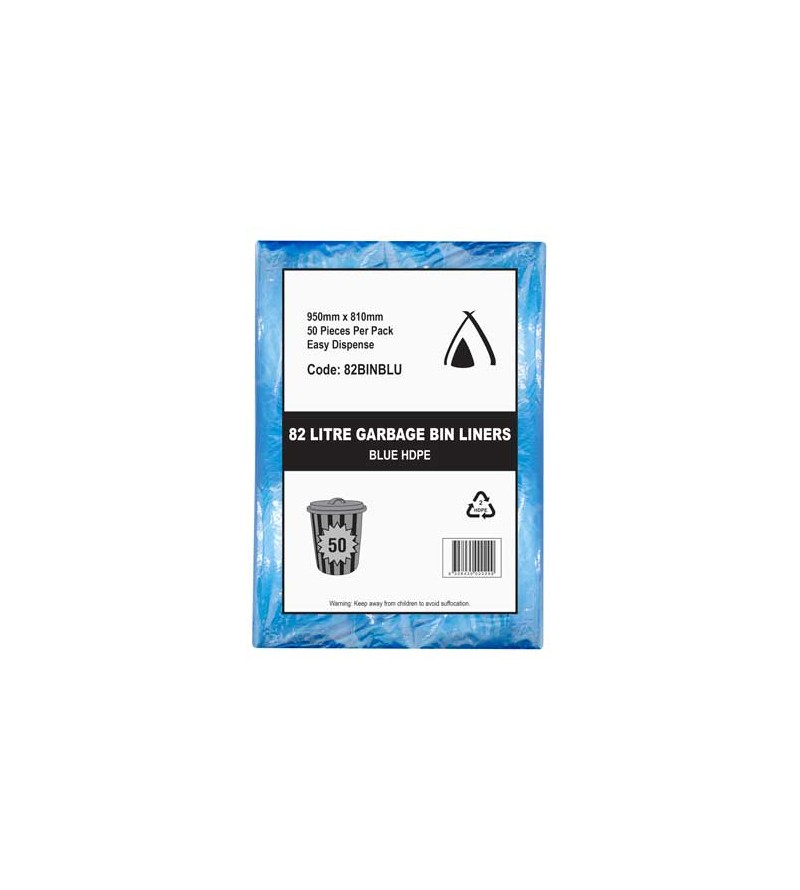 Bin Liner 82L LDPE XHD Blue