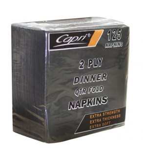 Capri 2ply Dinner Napkin Black