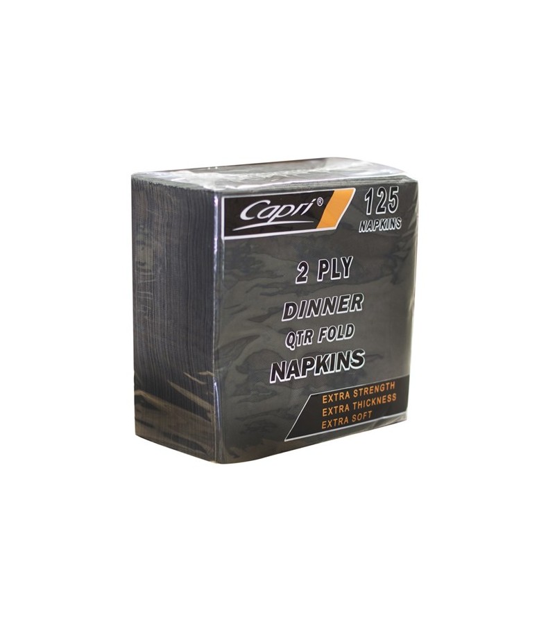 Capri 2ply Dinner Napkin Black