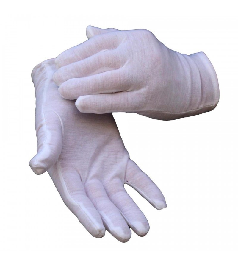 Cotton Interlock Glove Mens White
