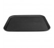 Plastic Rectangular Non Slip 400x550mm Serving Tray Black