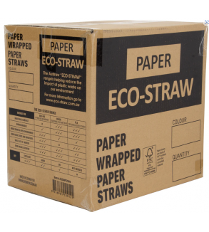 Wrapped 3ply Standard Paper Straw Mixed Colours