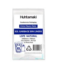 Bin Liner 82L LDPE XHD Clear