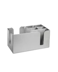 Crown Bar Organiser 6 Compartment Stainless Steel