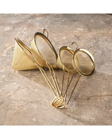 Crown Conical Strainer 100mm Gold PVD