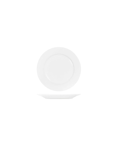 Tablekraft Core 200mm Round Plate Wide Rim White