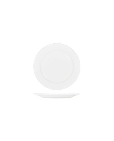 Tablekraft Core 225mm Round Plate Wide Rim White