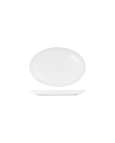 Tablekraft Core 300x215mm Oval Coupe Platter White (2)