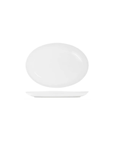 Tablekraft Core 355x260mm Oval Coupe Platter White (3)