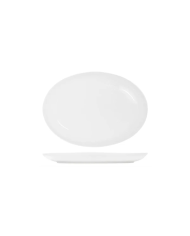 Tablekraft Core 355x260mm Oval Coupe Platter White