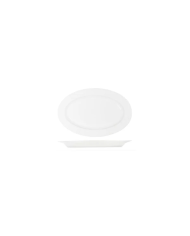 Tablekraft Core 200x140mm Oval Wide Rim Platter White
