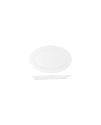 Tablekraft Core 230X155mm Oval Wide Rim Platter White