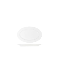 Tablekraft Core 230X155mm Oval Wide Rim Platter White