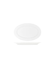 Tablekraft Core 300x200mm Oval Wide Rim Platter White