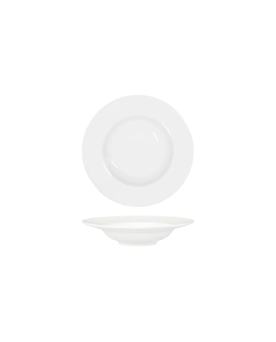 Tablekraft Core 225x48mm Pasta Plate Wide Rim White