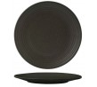 Zuma 310mm Round Coupe Plate Ribbed Charcoal