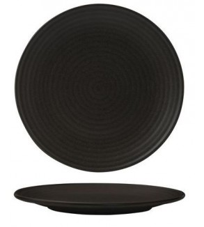 Zuma 210mm Round Coupe Plate Ribbed Charcoal (6)