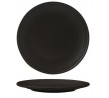 Zuma 210mm Round Coupe Plate Ribbed Charcoal