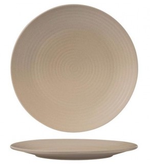 Zuma 310mm Round Coupe Plate Ribbed Sand