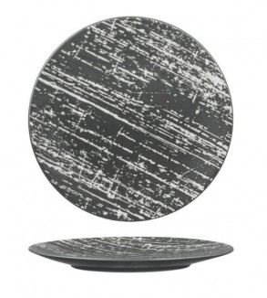 Luzerne 210mm Round Flat Plate Drizzle Grey with White