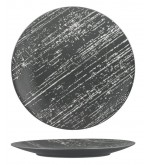 Luzerne 280mm Round Flat Plate Drizzle Grey with White