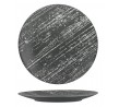 Luzerne 280mm Round Flat Plate Drizzle Grey with White