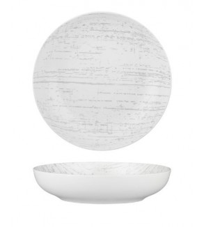 Luzerne 1000ml / 210mm Round Share Bowl Drizzle White with Grey
