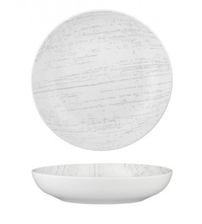 Luzerne 1160ml / 230mm Round Share Bowl Drizzle White with Grey