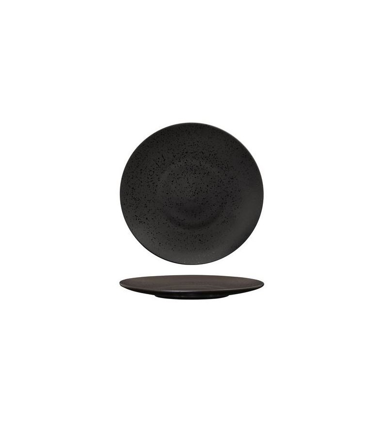 Luzerne 210mm Round Flat Plate Lava Black