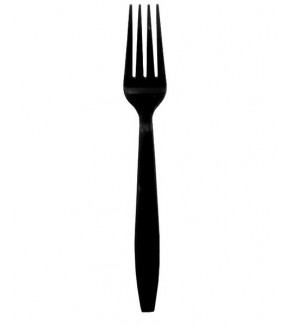 Black Plastic Fork (1000)