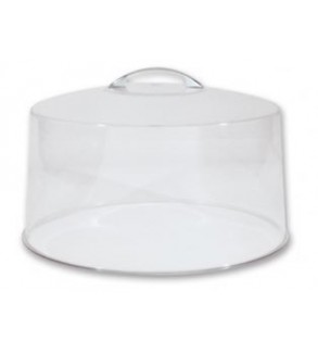 Cake Cover Clear with Chrome Handle 300mm