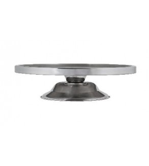 Cake Stand Stainless Steel Low Profile 330mm
