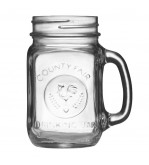 Libbey 488ml Drinking Jar Handled Embossed County Fair (12)