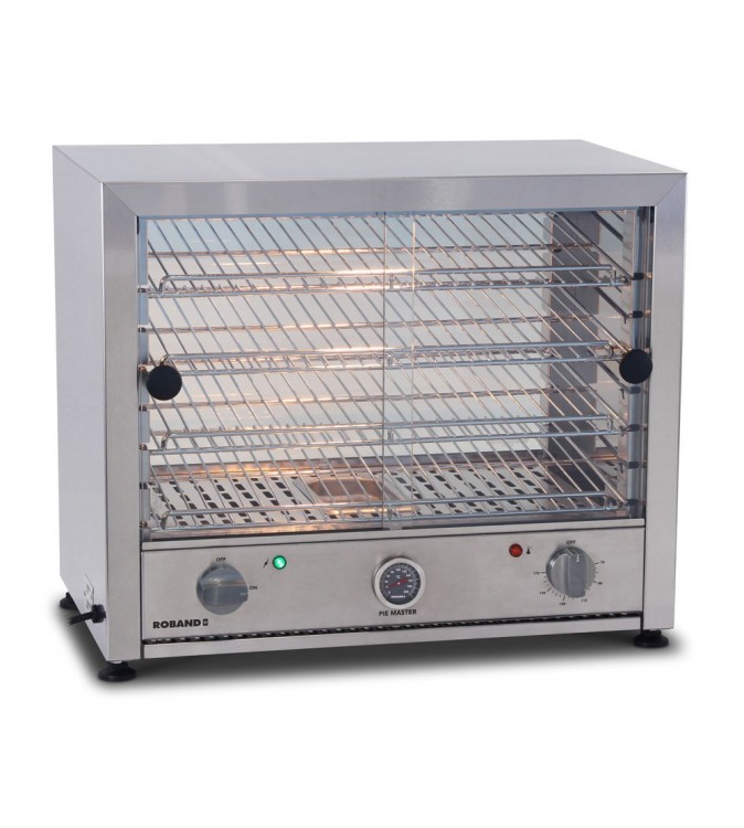 Roband Pie Warmer 50 pies w/ Glass Doors Single Side & Internal Light